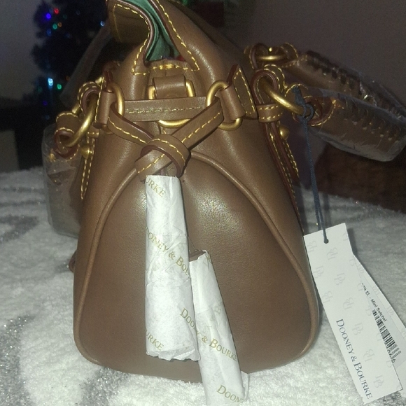 Dooney & Bourke Florentine Leather "Mini" Satchel Color Elephant - Picture 6 of 8